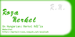 roza merkel business card